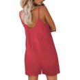 thumbnail image 4 of ORUYROP SNUGWIND Femmes Décontractée Sans Manches Lâches Combinaisons Réglables Shorts Stretch Romper avec Poches Poches, 4 of 5