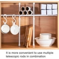 thumbnail image 2 of 2pcs White Tension Rods 15.7 to 28 Inch, No Slip Tension Curtain Rod Adjustable Small Curtain Rod, Spring Kitchen Curtain Rods, Expandable No Drilling, 2 of 7