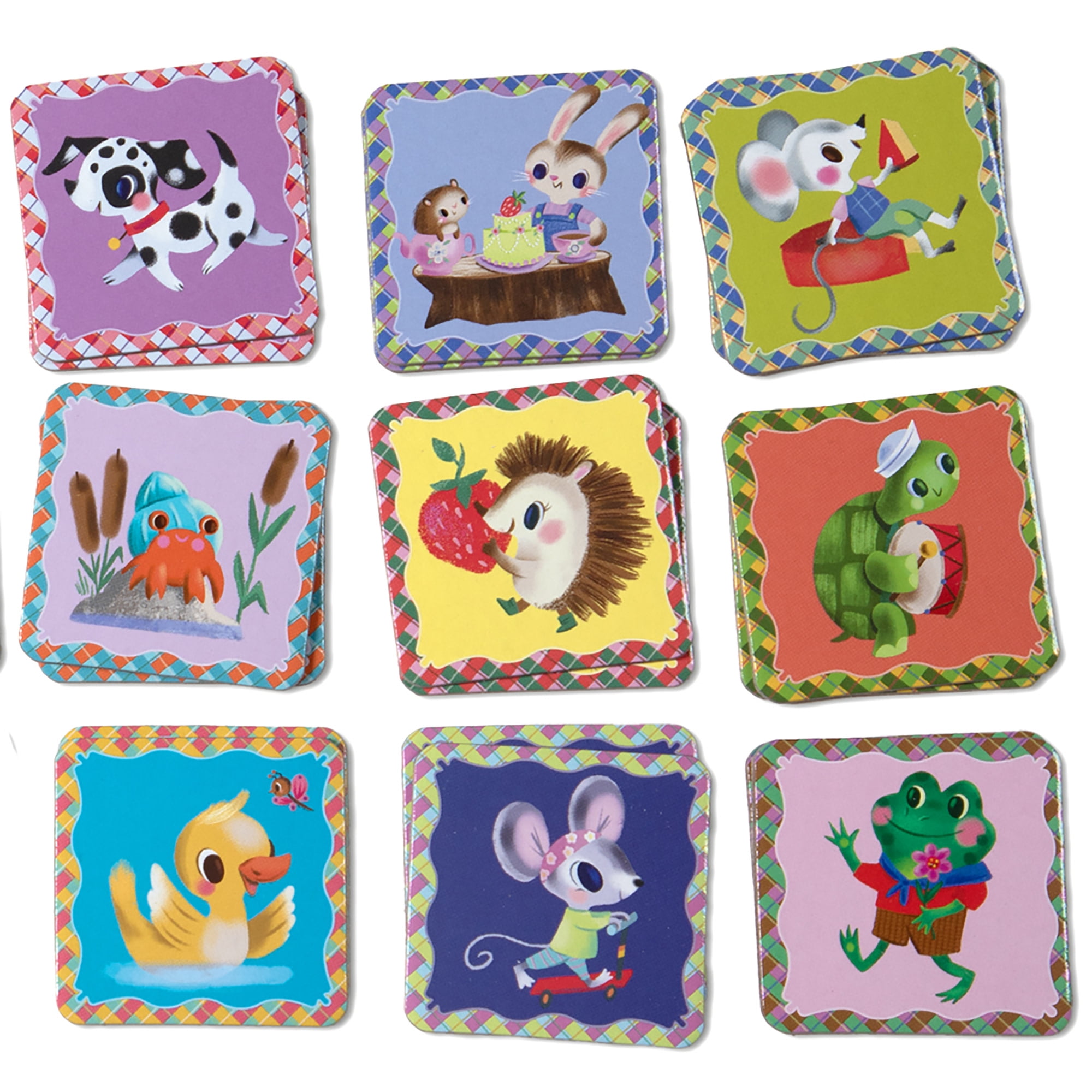 eeBoo Little Pets Memory & Matching Game, Ages 3+ For 1-4 Players - Sharpens Recognition, Concentration & Memory Skills, Includes 36 Tiles, 18 Pairs