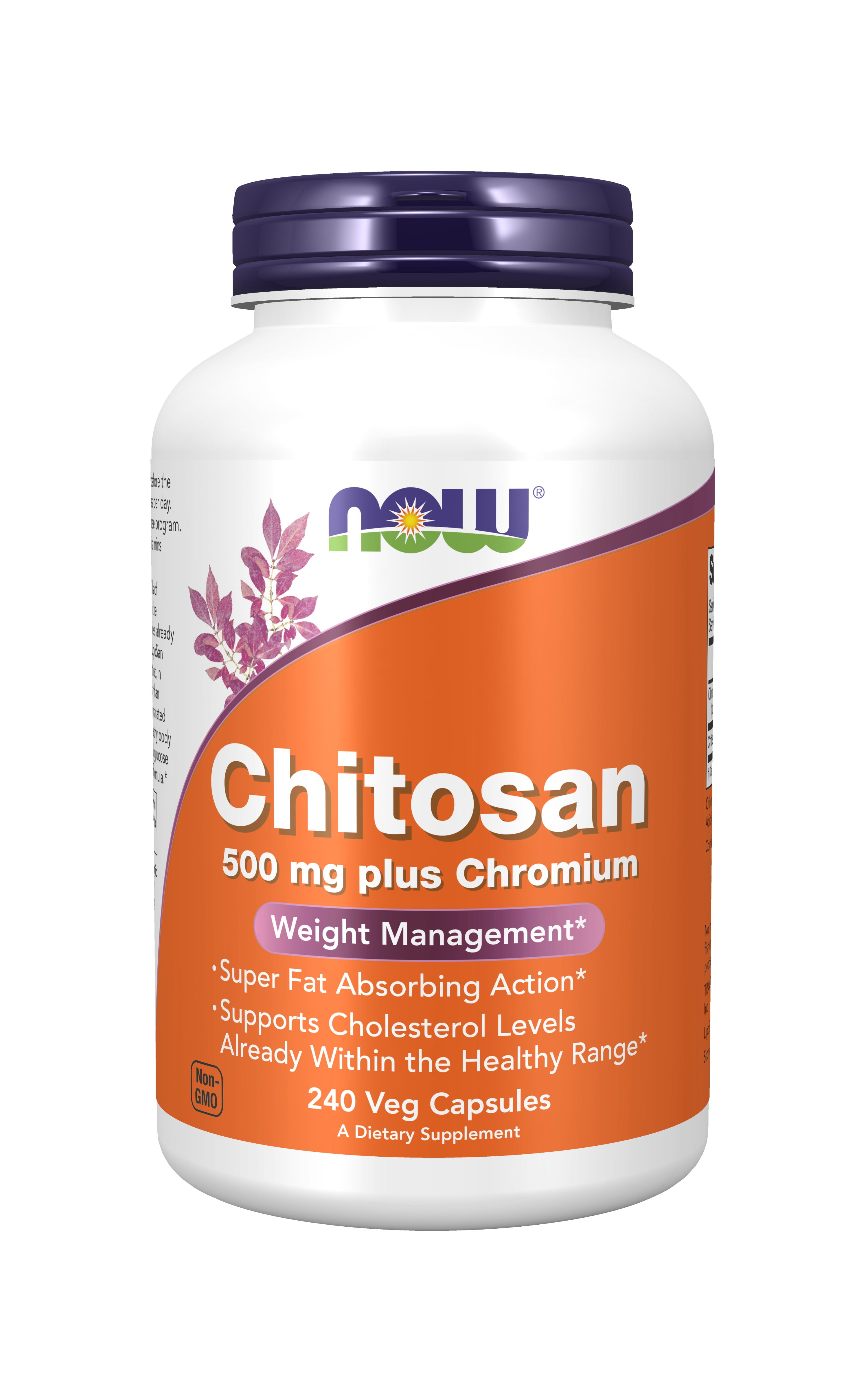 NOW Supplements, Chitosan 500 mg plus Chromium, Weight Management*, 240
