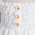 thumbnail image 5 of Vestido JEELLIGULAR 2T blanco con botones con volantes para niños pequeños, verano, 5 of 5