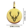 thumbnail image 2 of Stainless Steel Geometric Polygon Deer Animal Round Medallion Keychain Circle Ring, 2 of 2