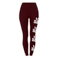thumbnail image 4 of Lilgiuy 2024 Easter Bunny Print Workout Leggings for Women Girls Yoga Pants Slim High Waist Plus Size Compression Tights Pants(Wine,XL), 4 of 4