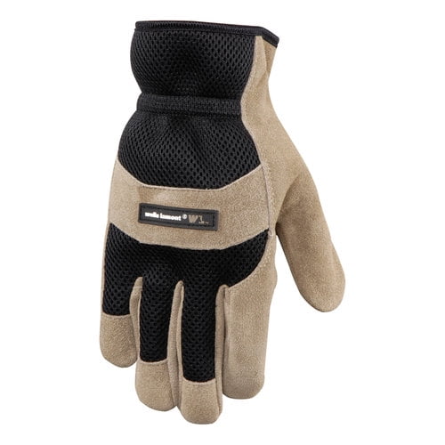 Medium 861M Wells Lamont Leather Work Gloves Suede Cowhide Palm Ultra Comfort 