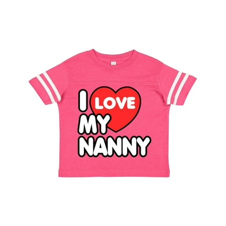 

Inktastic I Love My Nanny Gift Toddler Boy or Toddler Girl T-Shirt