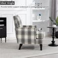 thumbnail image 6 of Aukfa Vintage Accent Chair Mid-Century Modern High Back Armchair for Living Room, Nailhead Trim, Antique Grey, 6 of 9