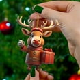 Lizheee Cartoon Christmas Deer Car Hanging Home Tree Pendant Christmas