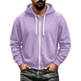 thumbnail image 5 of Mens Sweatshirt Zeliretfy Men's Windbreakers Casual Jacket Loose Solid Color Outdoor Long Sleeved Hooded Casual Jacket Windbreaker Front-Zip Jacket, 5 of 6