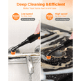 thumbnail image 3 of DOMETOUR Electric Cleaning Brush Power Scrubber with 2 Brush Heads, Electric Spin Grout Brush Orange, 3 of 8