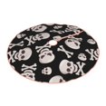 thumbnail image 2 of Bingfone Christmas Tree Skirt Mat Christmas Decoration Interior 48" -black white Skull bone, 2 of 6