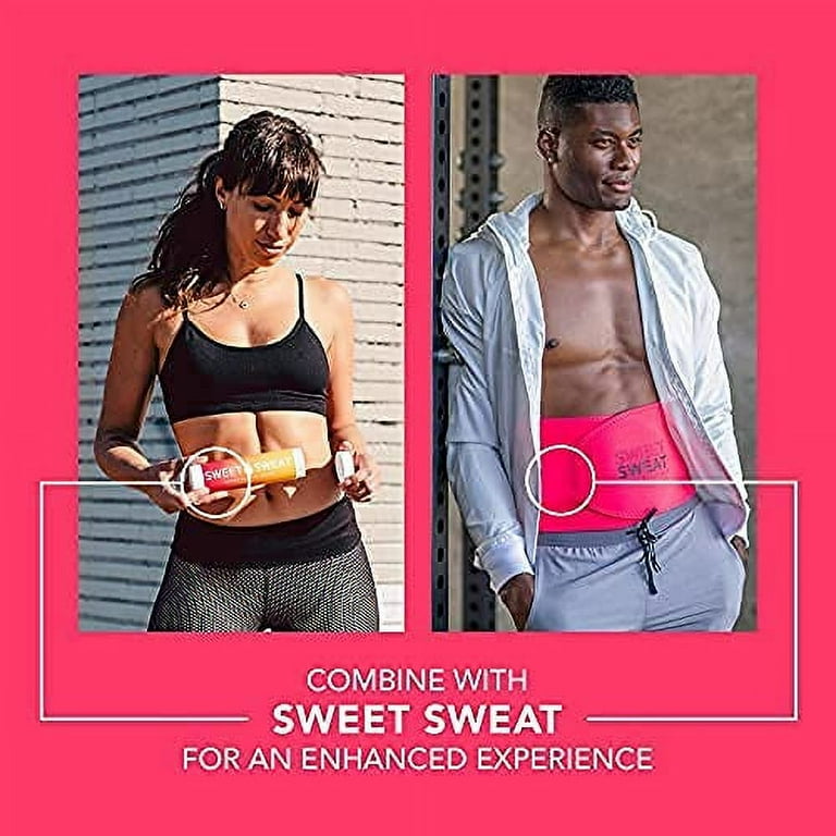 Sweet Sweat Waist Trimmer Neon Pink XXL 60 x 10in W Wash Bag Walmart