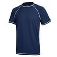 thumbnail image 2 of Weilanxin Swim Shirts Short Sleeve for Men Quick Dry Running UPF50+ Sun Protection Rash Guard Top BT3-NavyBlue M, 2 of 7
