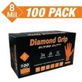 thumbnail image 3 of Heavy Duty 8-mil Industrial Orange Nitrile Gloves with Raised Diamond Texture - Box of 100 - Latex Free, Powder Free Size: Medium, 3 of 8