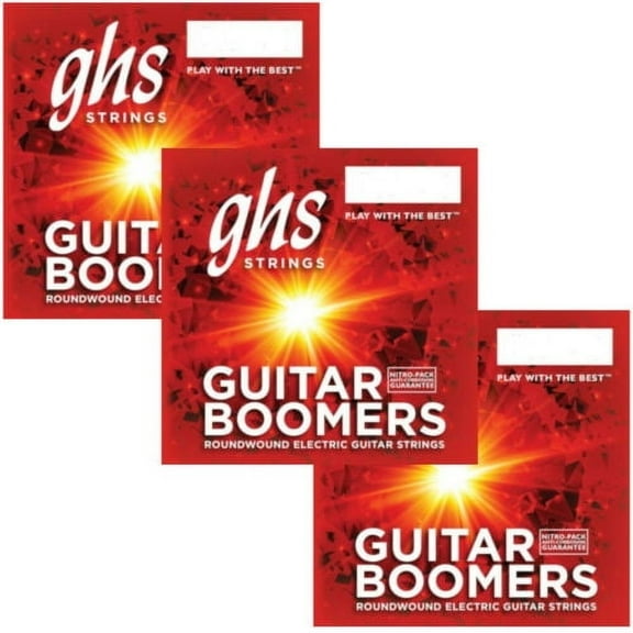 GHS Boomers Guitar Strings 3-Pack Roundwound Electric Extra Light 09-42