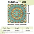 thumbnail image 2 of Tablecloth Artistic Floral Paisley Mandala Design Waterproof Elastic Squre Cover with Back for Meditation and Healing, 2 of 6