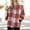 Red, variant on LSLJS Jacket for Women Zip up Mid Length Shackets Jackets Casual Plaid Print Jacket with Side Pockets Fall Outfits, S-2XL