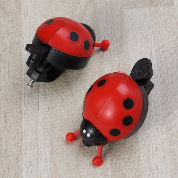 MLINS Bike Ladybug Bells for Kids Bikes Plastic and Aluminum Alloy Cute Design Easy Install Red 2pcs