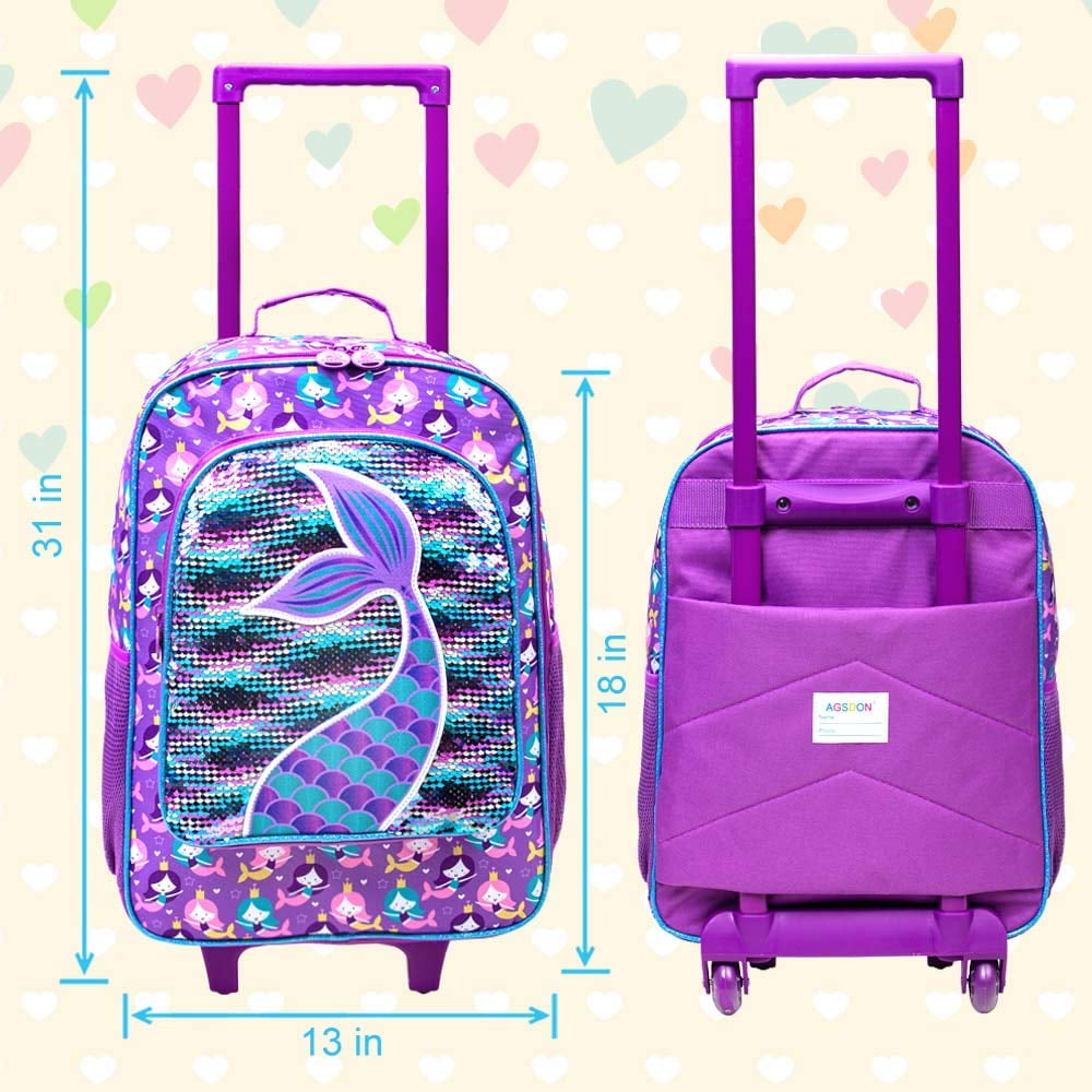 Mermaid Rolling Luggage With Wheels For Girls Kids Suitcase Luggage mermaid-rolling-luggage-with-wheels-for-girls-kids-suitcase-luggage