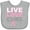 AC-Heather Grey, variant on Inktastic Live Love Cure Breast Cancer Boys or Girls Baby Bib