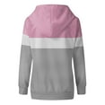 thumbnail image 4 of Women Printed Loose Sweatshirts Long Sleeve Hooded Pullover Clothes With Pocket Women's Hoodie Zip up All Sweatshirt Sleep Jacket French Sweatshirt Women Sleep Tunics Women Light Long Sleeve Plain, 4 of 4