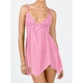 thumbnail image 2 of Lucakuins Camisón de encaje para mujer, lencería de malla transparente con cuello en V, sin mangas, ropa de dormir con tirantes, dobladillo Irregular, ropa interior sin espalda Lucakuins  moda, 2 of 4