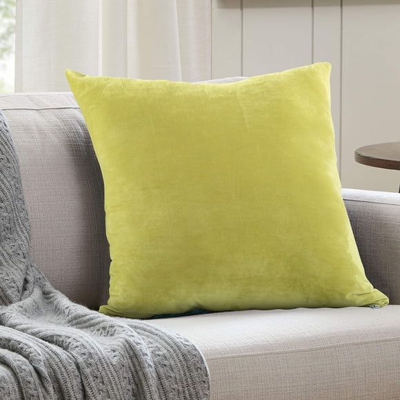 Funda de almohada decorativa EVOLIVE, 66 x 66 cm, con cremallera, color lima
