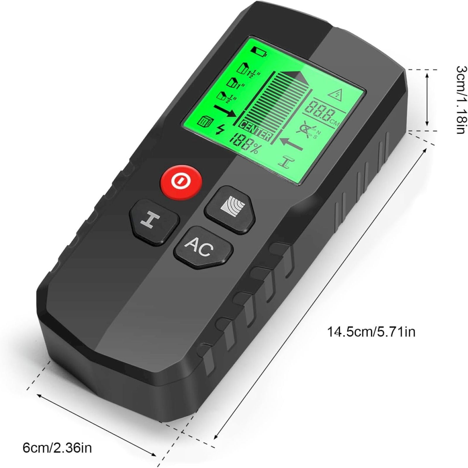 5 in 1 wall detector: Stud Finder Wall Scanner 5 in 1 Multipurpose Electronic Stud Sensor with LCD Display Wire Detector Wall Wood Metal Stud Detector Portable Edge Center Beam Finder Wood Metal Wal