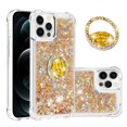 thumbnail image 1 of Funda para iPhone 12 PRO MAX con Brillo Líquido Flotante, Purpurina, Parachoques y Anillo Giratorio Soporte, 1 of 5
