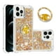 thumbnail image 1 of Funda para iPhone 12 PRO MAX con Brillo Líquido Flotante, Purpurina, Parachoques y Anillo Giratorio Soporte, 1 of 5