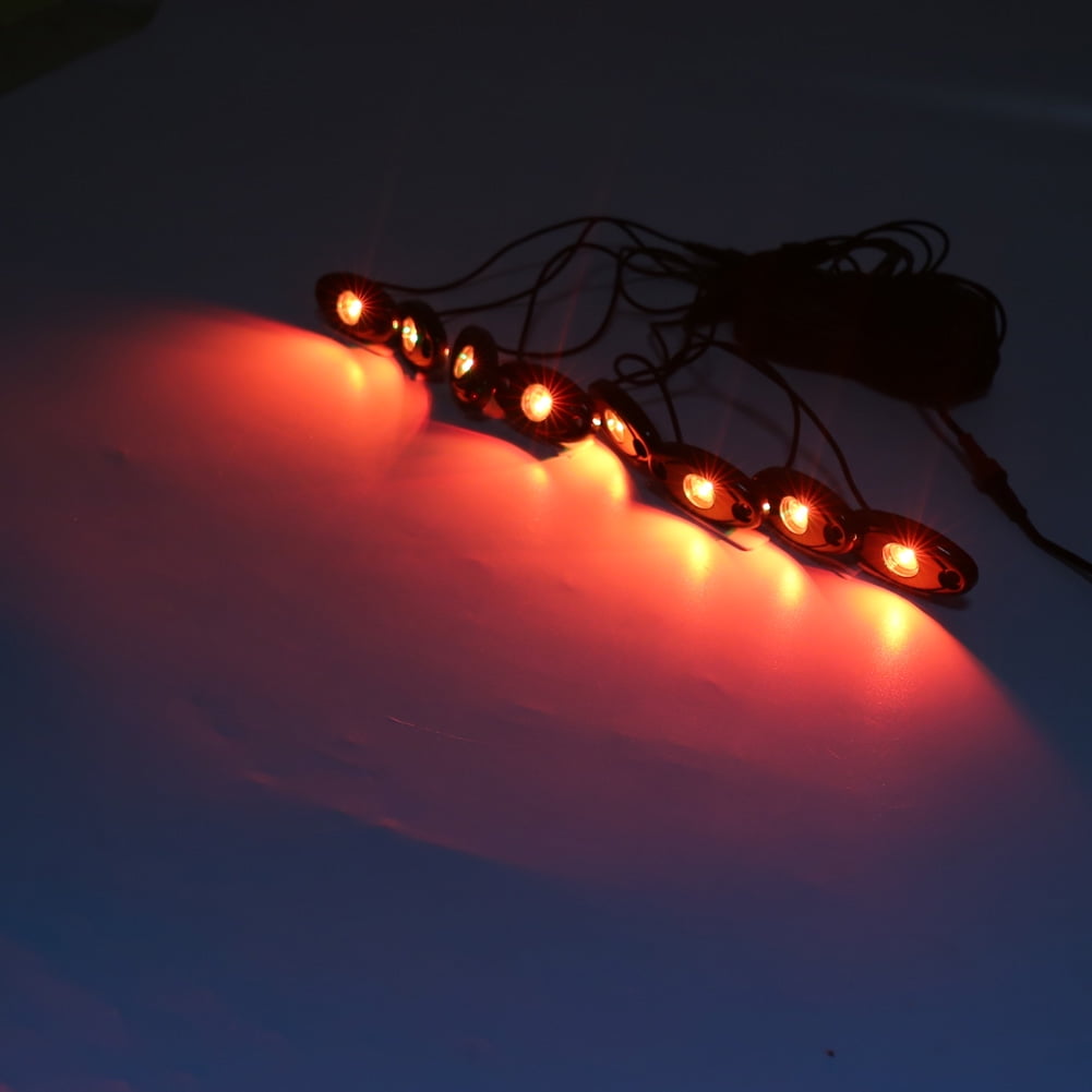 GZYF 8 Pods RGB LED Rock Light Kits Multi Color Lights for Car Truck ATV UTV Offroad Boat Bluetooth Remote Wireless Control