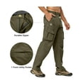 thumbnail image 5 of Little Donkey Andy Men's Quick Dry UPF 50+ Cargo Pants, Stretch Lightweight Outdoor Hiking Pants Capulet Olive M, 5 of 7