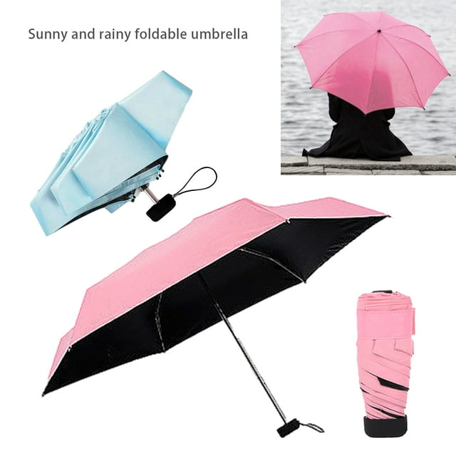 VONKY Windproof Sun Umbrella With Rainproof For Weather Protection Lightweight And Portable Folding Sun Umbrellas creamy white 5Set