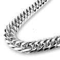 thumbnail image 5 of Collar de cadena gruesa de acero inoxidable y titanio con doble botón y seis lados para hombre de 8/10/12/14 mm, cadena cubana, largo: 45 cm/50 cm/60 cm/65 cm/70 cm, ancho en J: 10 mm, largo: 60 cm, 5 of 5