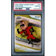 Graded 2025 Topps Chrome Disney Dash Parr #151 Yellow Mini Diamonds The Incredibles Trading Card PSA 10 Gem Mint