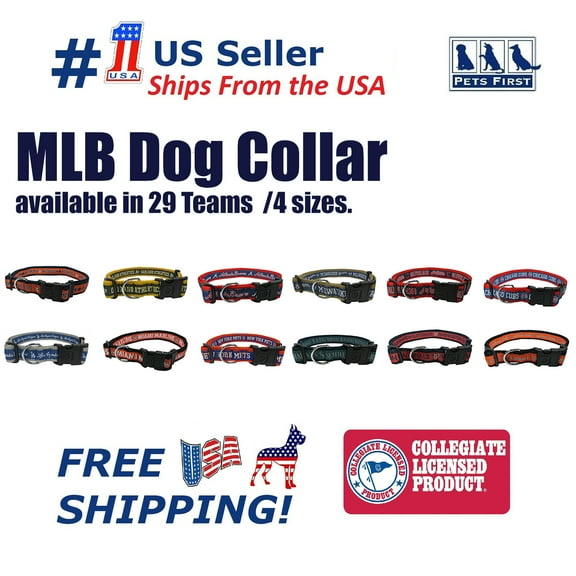Pets First MLB Toronto Blue Jays Dogs and Cats Collar - Heavy-Duty, Durable & Adjustable - Large