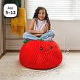 thumbnail image 3 of Big Joe Strawberry PlushiPals Super Soft Bean Bag Chair for Kids, Ultra-Soft Plush Polyester Blend, 2.5 feet Refillable, 3 of 9