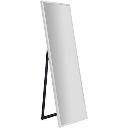 Framed White Floor, White Standing Mirror