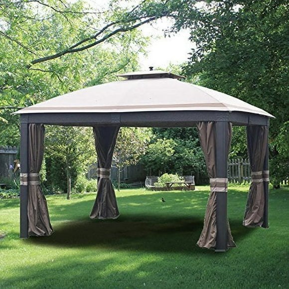 Garden Winds Auvent de Remplacement pour le Pavillon en Osier Allen Roth - Standard 350 - Beige