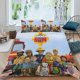 thumbnail image 2 of Sam el Bombero Conjunto de sábanas temático, trío de piezas, cómodo y amigable con la piel, diseño único, regalo de decoración para el hogar para familiares, amigos y fans,173cm *218cm, 2 of 6