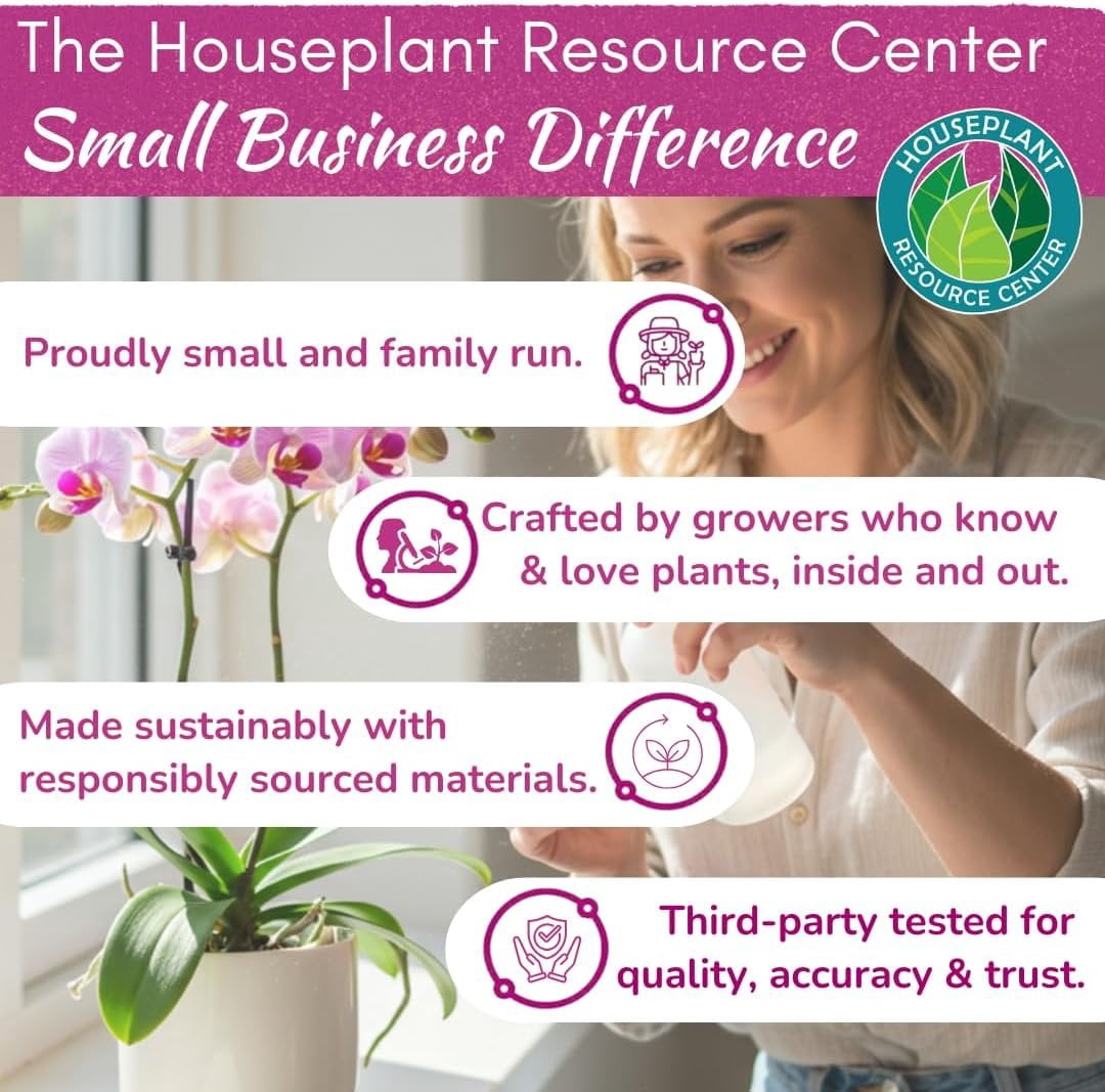 Houseplant Resource Center Orchid Soil Mix - Premium Potting Blend - Fast Draining, Non-Toxic, Nutrient-Rich, Sustainable - Ideal for Repotting Indoor Orchids - USA-Made - 1 Bag
