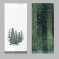thumbnail image 2 of The Big One Mountain Mist White Green Bath Hand Towels 2-Piece Bathroom, 2 of 8
