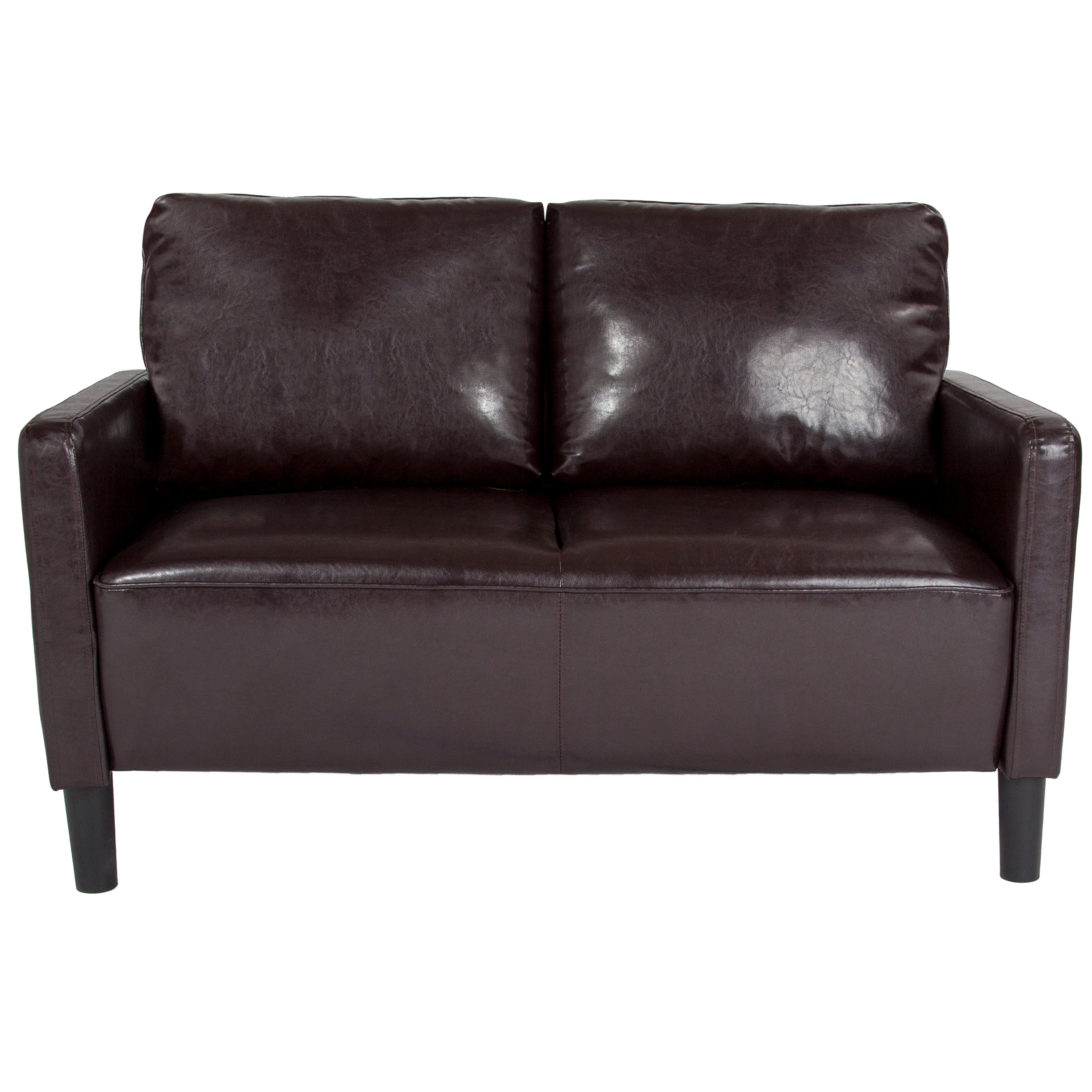 Flash Furniture Washington Park Upholstered Loveseat in Brown LeatherSoft - image 5 of 5