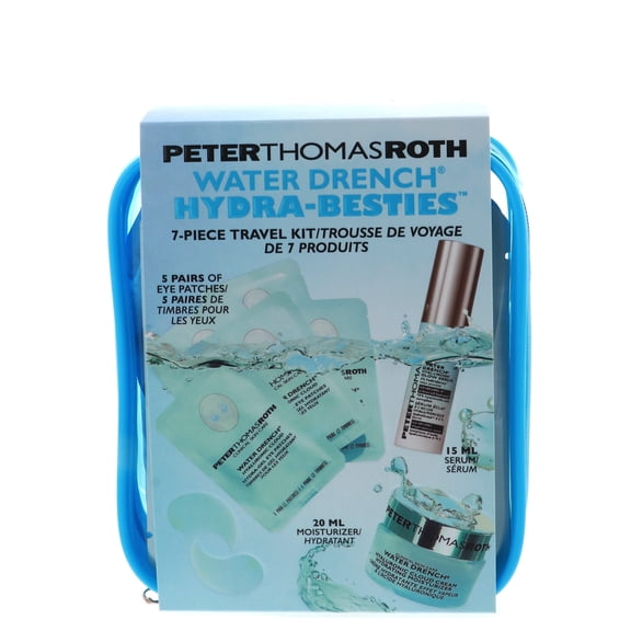 Peter Thomas Roth Water Drench Hydra-Besties Travel Kit (Hydra-Gel Eye Patches, 5 x 2 Patches, Hyaluronic Glow Serum, 0.5 oz, Hydrating Moisturizer, 0.67 oz)
