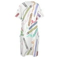 thumbnail image 4 of Vestido holgado de verano para mujer vestido elegante con Bolsillos y lápices de colores promoción, 4 of 6