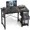 40IN Black, variant on 40 Inch Computer Desk with Drawers, Home Office Writing Desk with X-Shaped Reinforcement, Modern Study Work Table with Side Hook, Sturdy Metal Frame