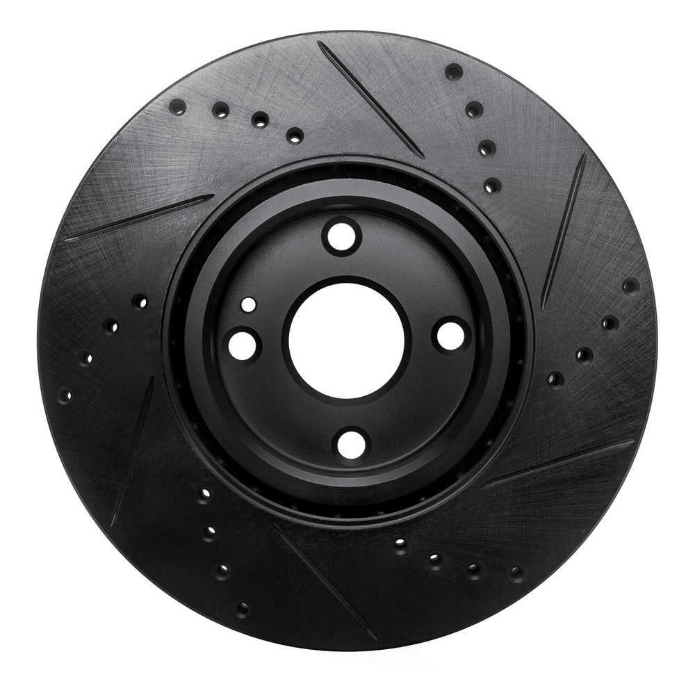 Dynamic Friction Company 633-80074L DFC Brake Rotor - Drilled And Slotted - Black