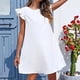 thumbnail image 1 of Camisola corta multifuncional para mujer, vestido de maternidad con mangas de encaje, nuevo, fresco, dulce, de manga corta, cuello redondo, hasta la pantorrilla, vestido de poliéster para mujer., 1 of 3