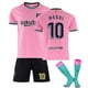 thumbnail image 1 of Nuevo 21/22 Home Kits de fútbol para niños Camisa de tiras azules Camiseta de fútbol Traje de entrenamiento-messi 10 (ROSA) -20 (4-5 años) BmatwkZeng Bmatwe Jersey, 1 of 1