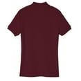 thumbnail image 2 of Educated Uniforms Girls 4-20 Short Sleeve Pique Polo Shirt Burgundy 14/16, 2 of 5