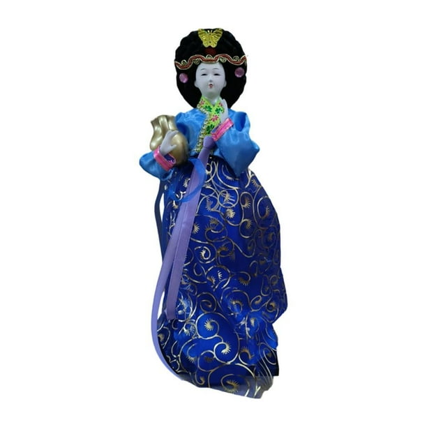 Muñeca Hanbok coreana, antigua muñeca asiática independiente, estilo vintage, juguete único de 30 cm. Estilo E